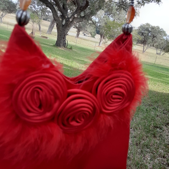 Pretty Red Vintage Purse - Picture 2 of 9